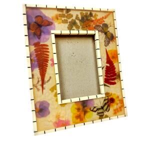 Vintage Floral Resin Frame Jordan Mark Secret Garden Dental Edge for 3.5x5" Pic